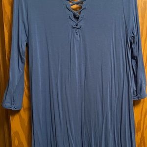 Kori America size Large blue tunic dress.